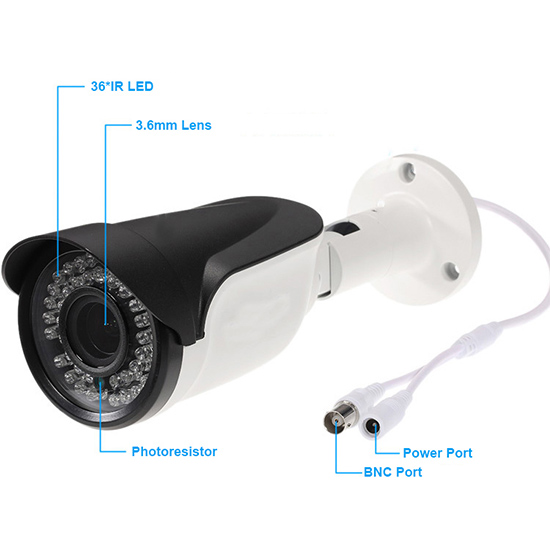 AHD Coaxial HD 500m Fast Distance Transmission 2MP 1080P CCTV Security Surveillance Camera