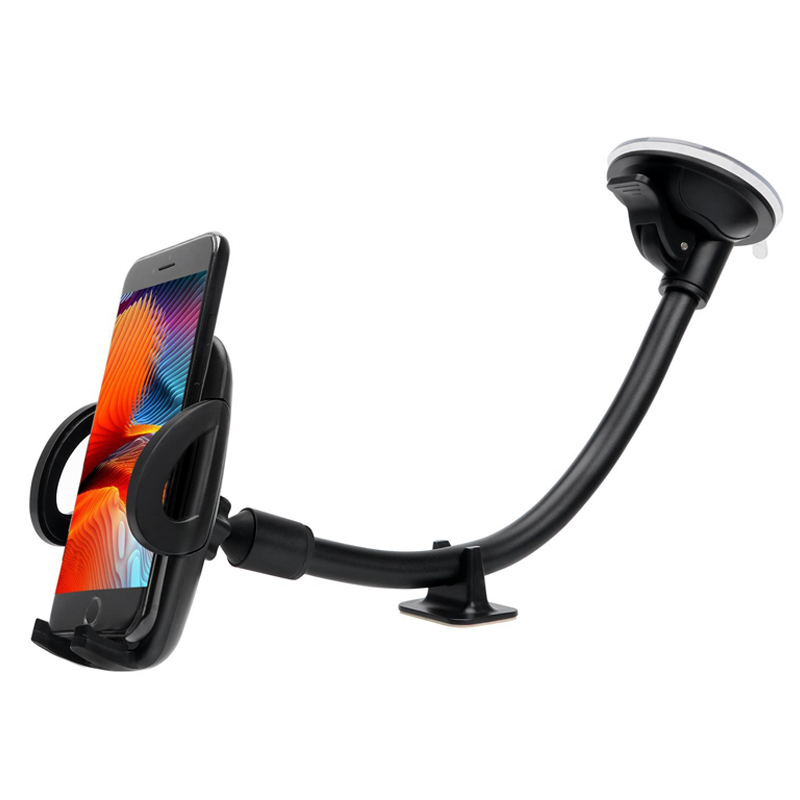 Long Arm Flexible Adjustable Universal Cradle Mobile Cell Phone Holder Stand for Car Windshield Mount
