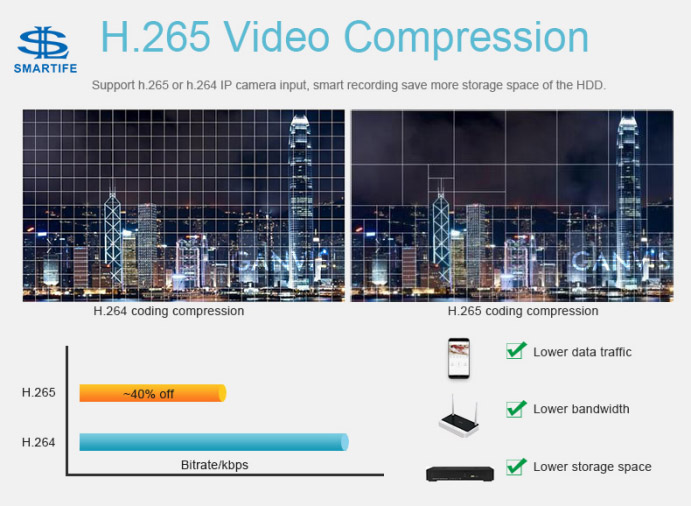 What is the advantage of H.265?