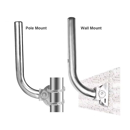 Stainless Steel Wall Pole Mount L-shaped AP Wireless Network Bridge Bracket