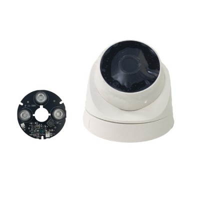 ABS Plastic Indoor CCTV Surveillance Dome Camera Housing Shell Cover Case with Hidden 3*Array IR LED Board