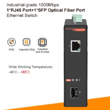 1 RJ45 Port 1 SFP Optical Fiber Port Full Gigabit 10/100/1000Mbps Industrial Ethernet Network Switch Switcher