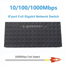 8 Port Full Gigabit Ethernet Network Smart 10/100/1000Mbps Base Switcher High Performance Switches CE